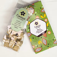 Cioccolato Bianco 36% con Pistacchio di Bronte Salato - Cubotti 100g - Corezzi Cioccolato
